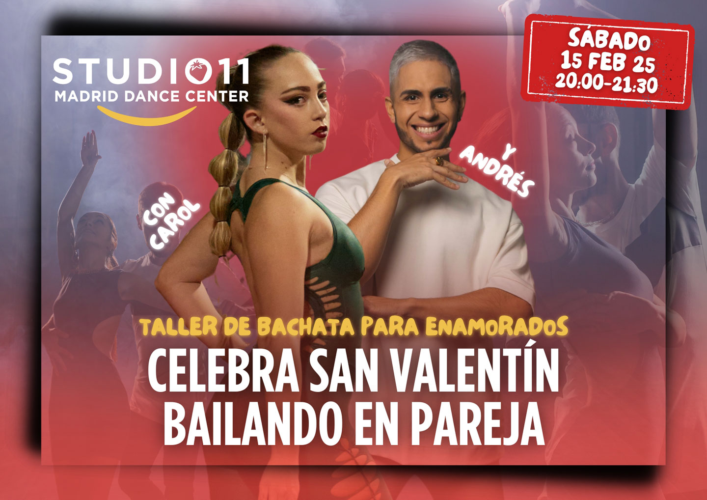 San Valentín 2025 Taller de bachata en pareja