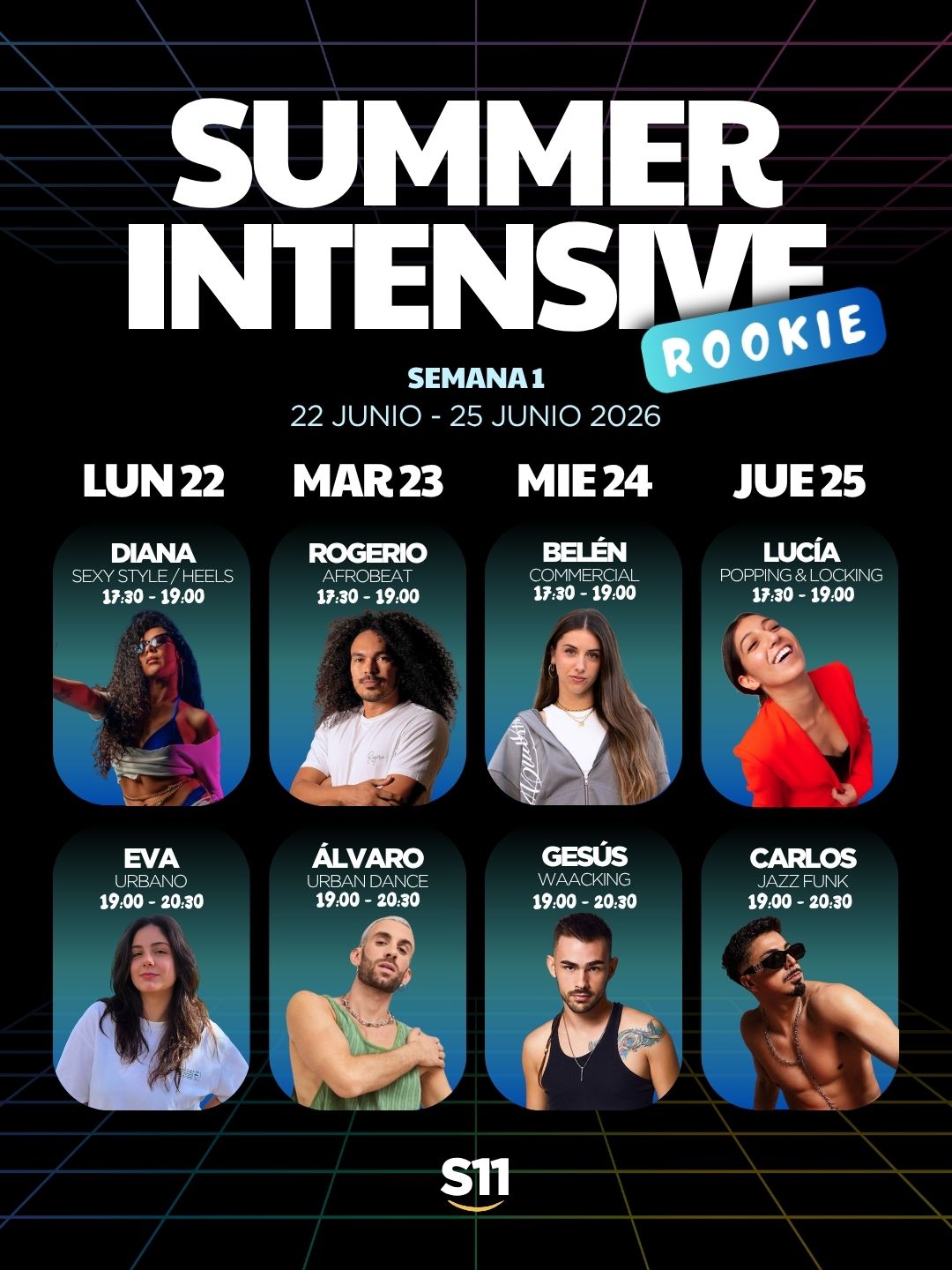 SUMMER INTENSIVE ROOKIE Horario semana 1