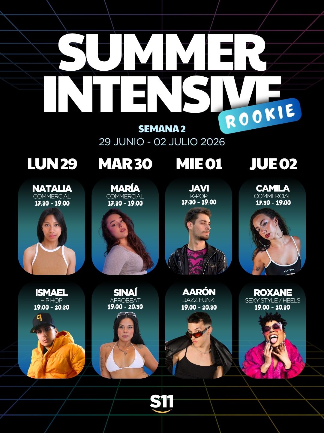 SUMMER INTENSIVE ROOKIE Horario semana 2