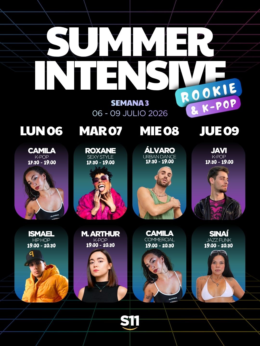 SUMMER INTENSIVE ROOKIE Horario semana 3