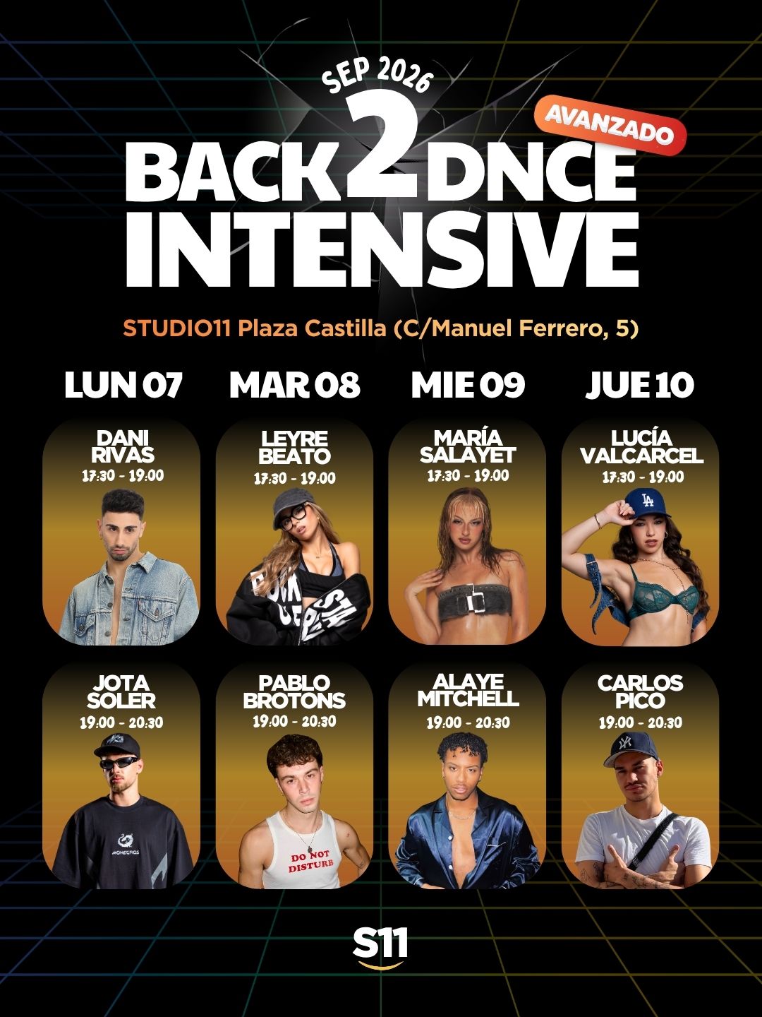 Back 2 Dnce Intensive sep 2026 HORARIO