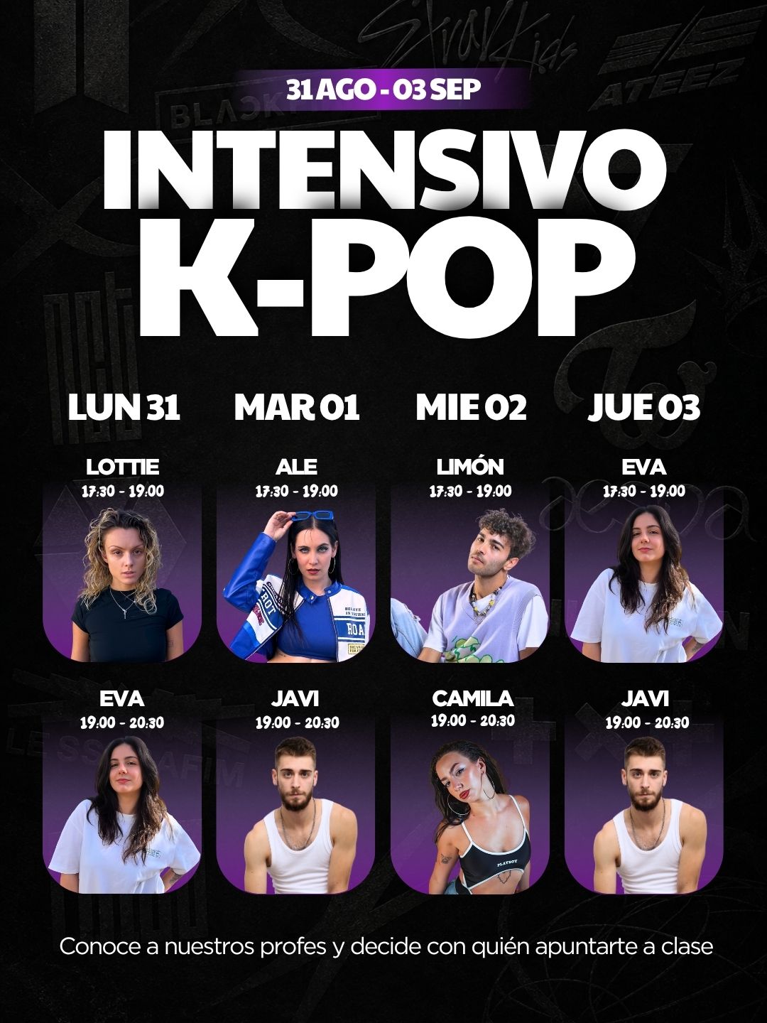 INTENSIVO KPOP SEP 2026 Horarios semana 1